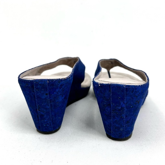 Donald J Pliner Gilles Woman's Blue Leather Upper Sandals - Picture 7 of 11